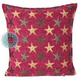 Hard roze kussen - Starfish ± 45x45cm