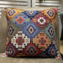Kussenhoes gobelin - kelim patronen - multi color - ± 45x45cm