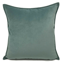 Sierkussen Petrol velvet (passend bij Kelim kussens) ± 45x45cm