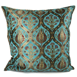 Esperanza Deseo ® kussen - Tulip turquoise ± 60x60cm