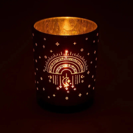 Sfeerlicht maan en sterrenhemel – metallic mint – 10 × 12,5 cm