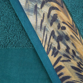 Petrol - teal - zeegroen - handdoeken cadeau set 2 stuks 70x140cm