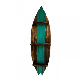 Houten "surfplank" wandrek 100Lx30Bx12Dcm