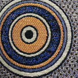 Set van twee kussenhoezen - Gobelin Grieks design Hamsa en Evil-eye - 45x45cm