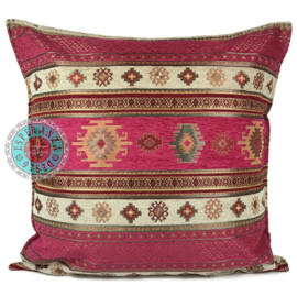 Hard roze kussen - Aztec ± 60x60cm