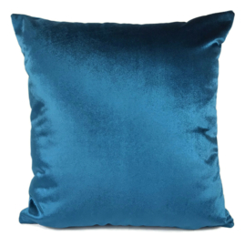 Esperanza Deseo ® kussen - Velvet, petrol blauw ± 45x45cm