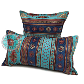 Esperanza Deseo ® kussen - Peru - turquoise met blauw ± 45x45cm