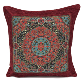 Rood kussen - Mandala round ± 45x45cm