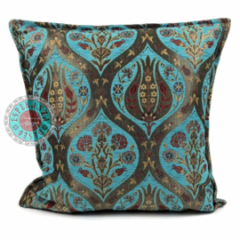 Esperanza Deseo ® kussen - Tulip turquoise ± 45x45cm