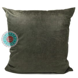 Esperanza Deseo ® vloer/lounge kussen - Leatherlook donker groen ± 70x70cm