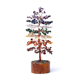 Edelsteenboom 7 chakra's – multicolor – ca. 23 cm