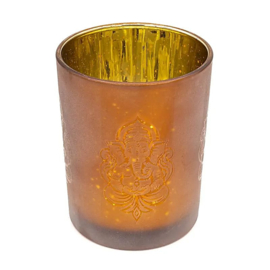 Sfeerlicht Ganesha metallic matglas 10 × 12,5 cm