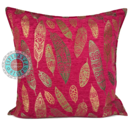 Esperanza Deseo ® vloer/lounge kussen - Boho Feathers hard roze ± 70x70cm