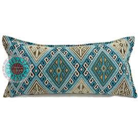 Esperanza Deseo ® kussen - Kelim turquoise ± 30x60cm