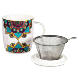 Theemok set mama Mandala turquoise - 400 ML