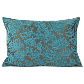 Esperanza Deseo ® kussen - Koraal takken turquoise ± 50x70cm