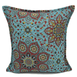 Esperanza Deseo ® kussen - Mandala, turquoise ± 45x45cm