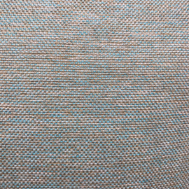 Esperanza Deseo ® kussen - Linnen meubelstof met fijne lus - Taupe met licht turquoise ± 30x60cm