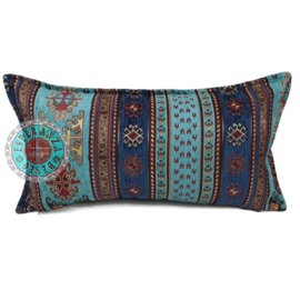 Esperanza Deseo ® kussen - Peru - turquoise met blauw ± 30x60cm