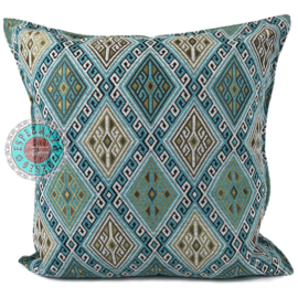 Esperanza Deseo ® kussen - Kelim turquoise ± 60x60cm