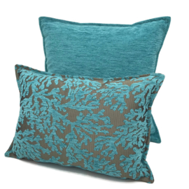 Esperanza Deseo ® kussen - Koraal takken turquoise ± 30x45cm