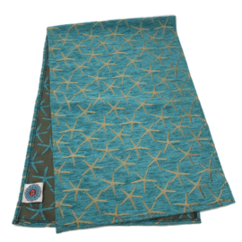 Esperanza Deseo ® tafelloper - turquoise - Starfish brons ± 45x200cm