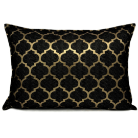Esperanza Deseo ® kussen - Zwart met goud, Arabic ± 50x70cm