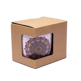 Theemok 400 ML - met theezeef Mandala paars