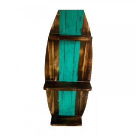 Houten "surfplank" wandrek 100Lx30Bx12Dcm