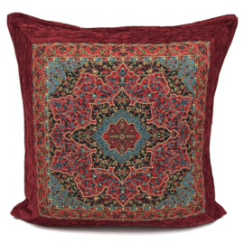 Rood kussen - Mandala flowers ± 45x45cm