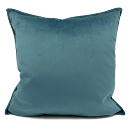 Esperanza Deseo ® kussen - Velvet, Petrol groen passend bij veren/bladeren kussen ± 45x45cm