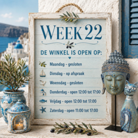 Openingstijden winkel week 22 - 2026 (25-05 t/m 31-05)