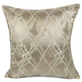 Champagne, licht taupe kussen - Harlequin ± 45x45cm