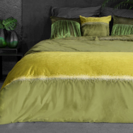 Bedsprei - olijf groen velvet 220x240cm