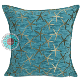 Esperanza Deseo ® kussen - Starfish - turquoise brons ± 45x45cm