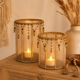 Set van twee decoratieve bakjes - Alleen geschikt voor led-waxine lampjes!