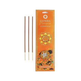 Wierook Manipura chakra – Groene thee & citroengras – 40 stokjes