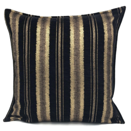 Esperanza Deseo ® kussen - Zwart met goud, Luxury stripe ± 45x45cm