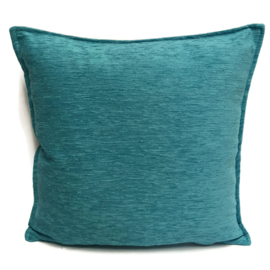 Esperanza Deseo ® kussen - effen turquoise blauw ± 45x45cm (stofcode CTB)