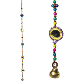 Decoratieve slinger met spiegels – kleurrijk – 93 cm