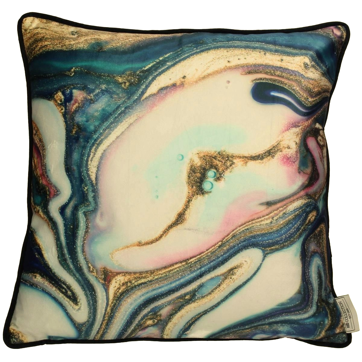 Set van twee velvet kussenhoezen - 45x45cm - teal, petrol, roze, beige