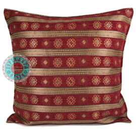 Esperanza Deseo ® vloer/lounge kussen - Peru stripes rood ± 70x70cm