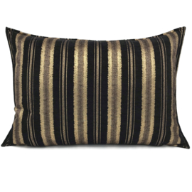 Esperanza Deseo ® kussen - Zwart met goud, Luxury stripe ± 50x70cm