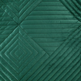 Bedsprei - Smaragd groen fluweel met prachtig modern motief 230x260cm