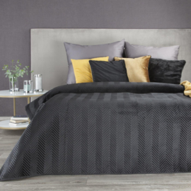 Bedsprei - zwart fluweel 230x260cm