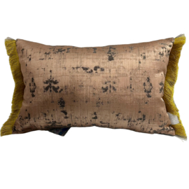 Kussenhoes geweven metallic - verweerde koper kleur - 40x60cm