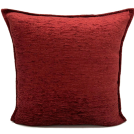 Donker rood kussen ± 45x45cm