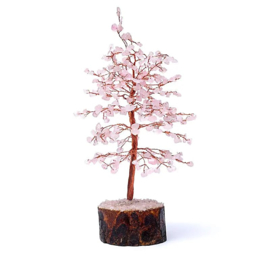Edelsteenboom rozenkwarts – ±23 cm