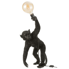 LET OP - Alleen afhalen in de winkel - grote staande lamp aap zwart
