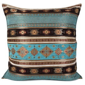 Esperanza Deseo ® kussen - Little Peru turquoise ± 60x60cm